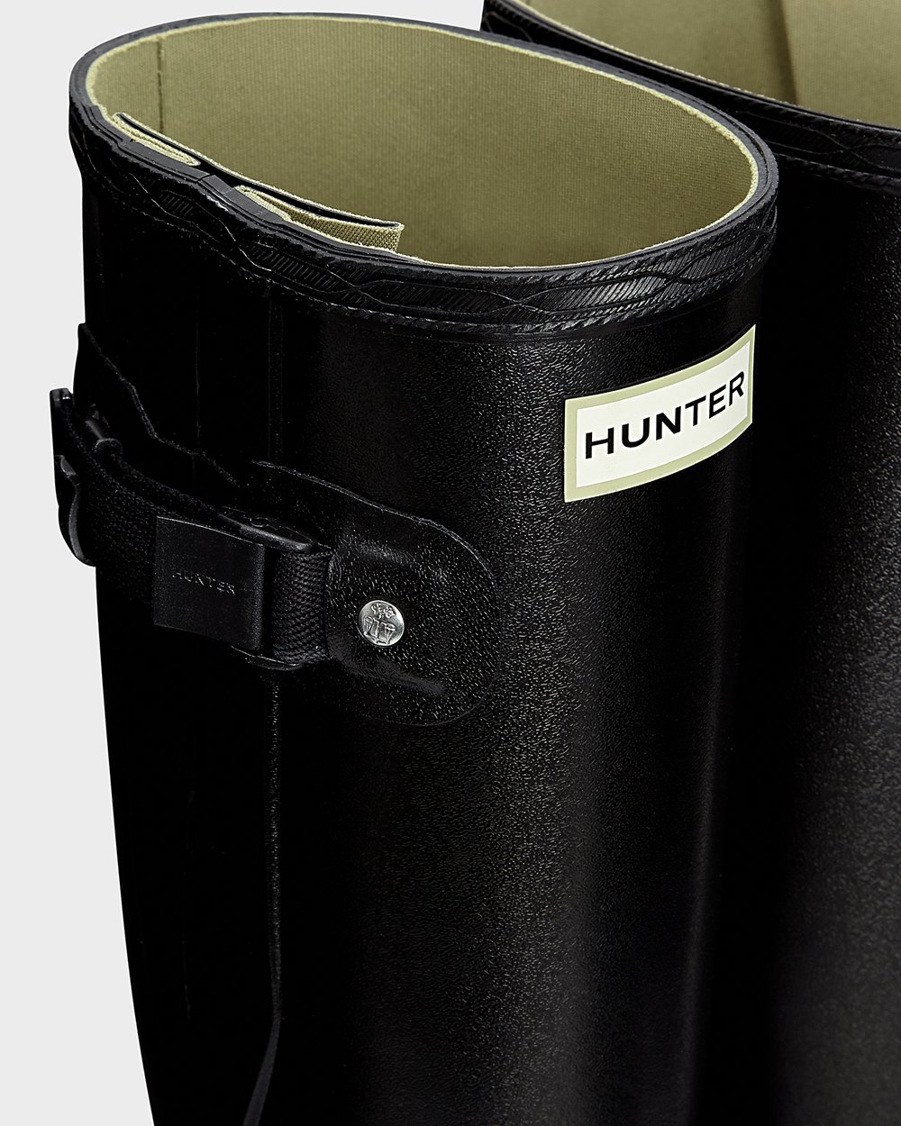 Hunter Mujer Norris Field Side Adjustable - Botas de Lluvia Negras - 987-PQTKVU